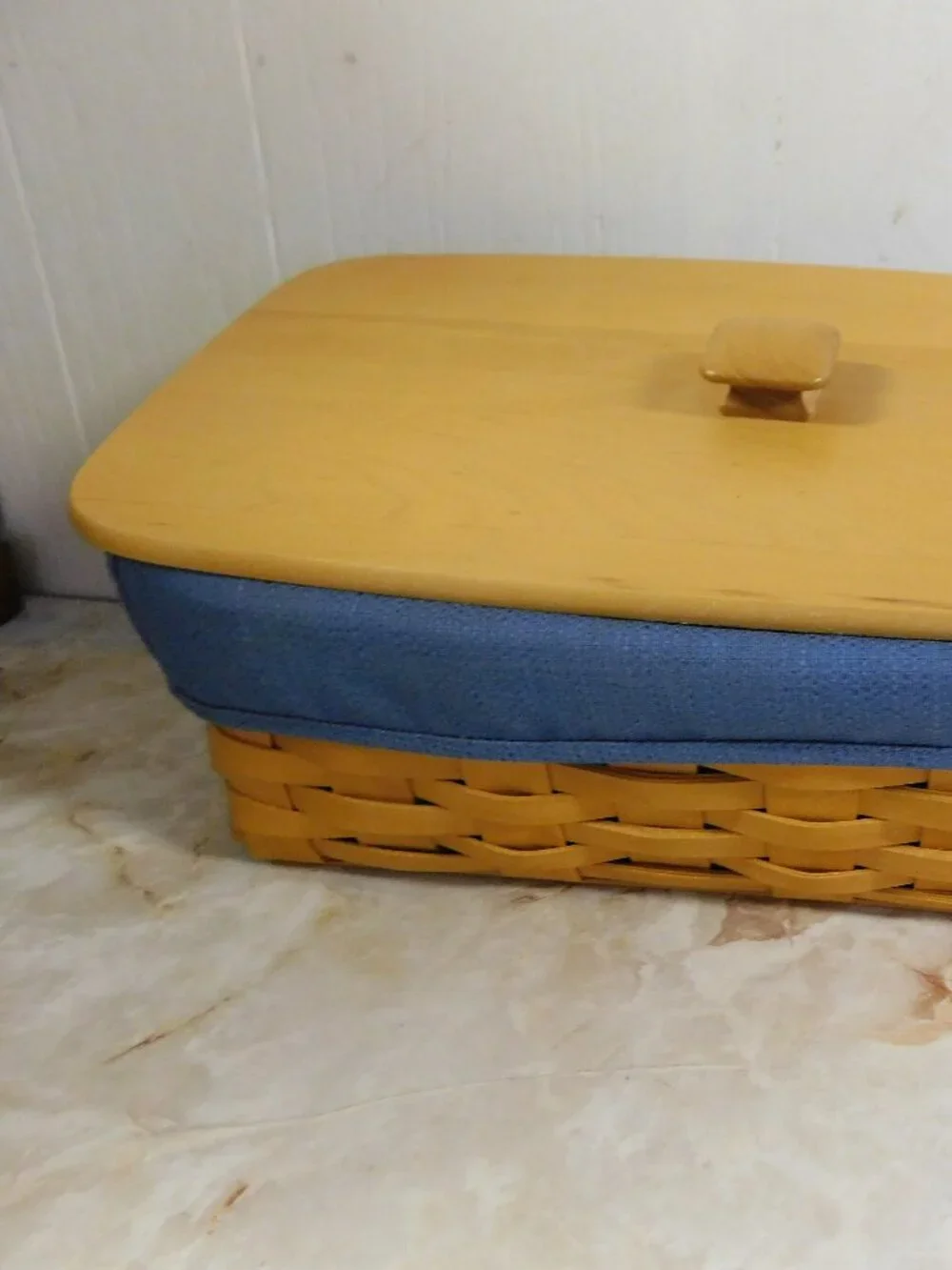 Longaberger 2002 Vanity Basket Combo Protector Liner & LId
